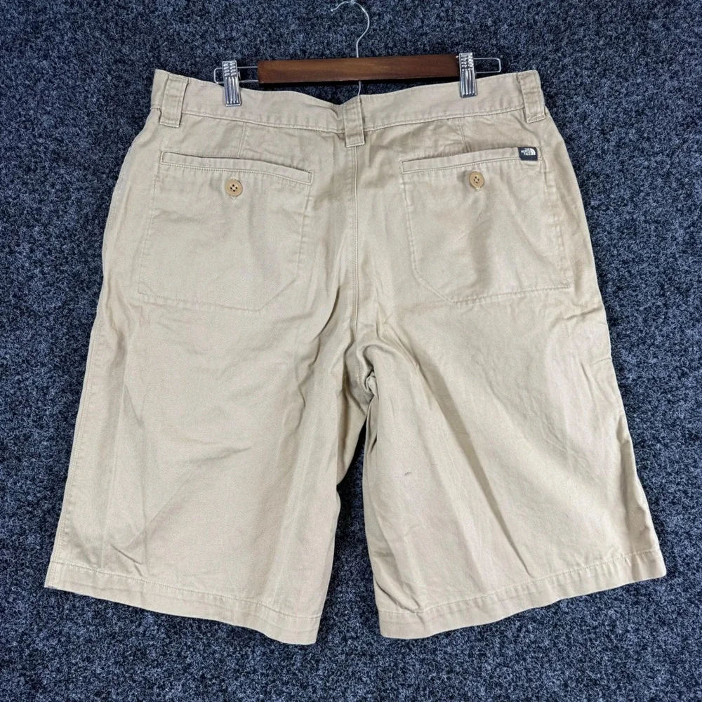 The North Face Mens Tekware Chino Shorts Khaki Tan Cotton Size 36 Long‎